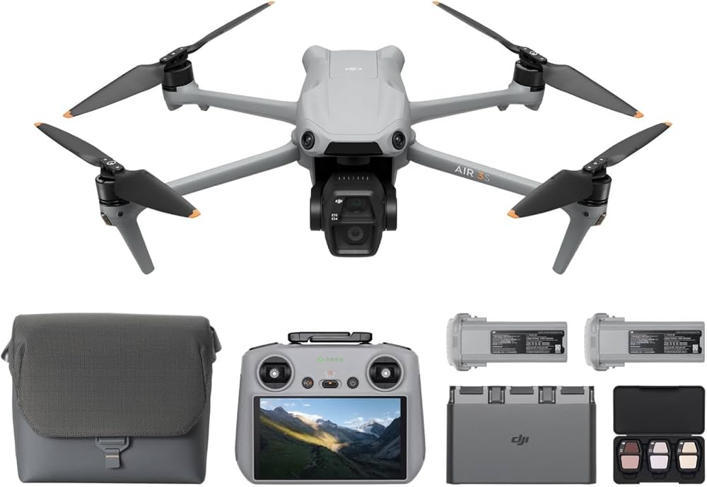DJI Air 3S Fly More Combo (DJI RC 2) - Grijs, Zwart